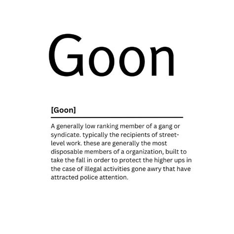 gooner definition|To goon